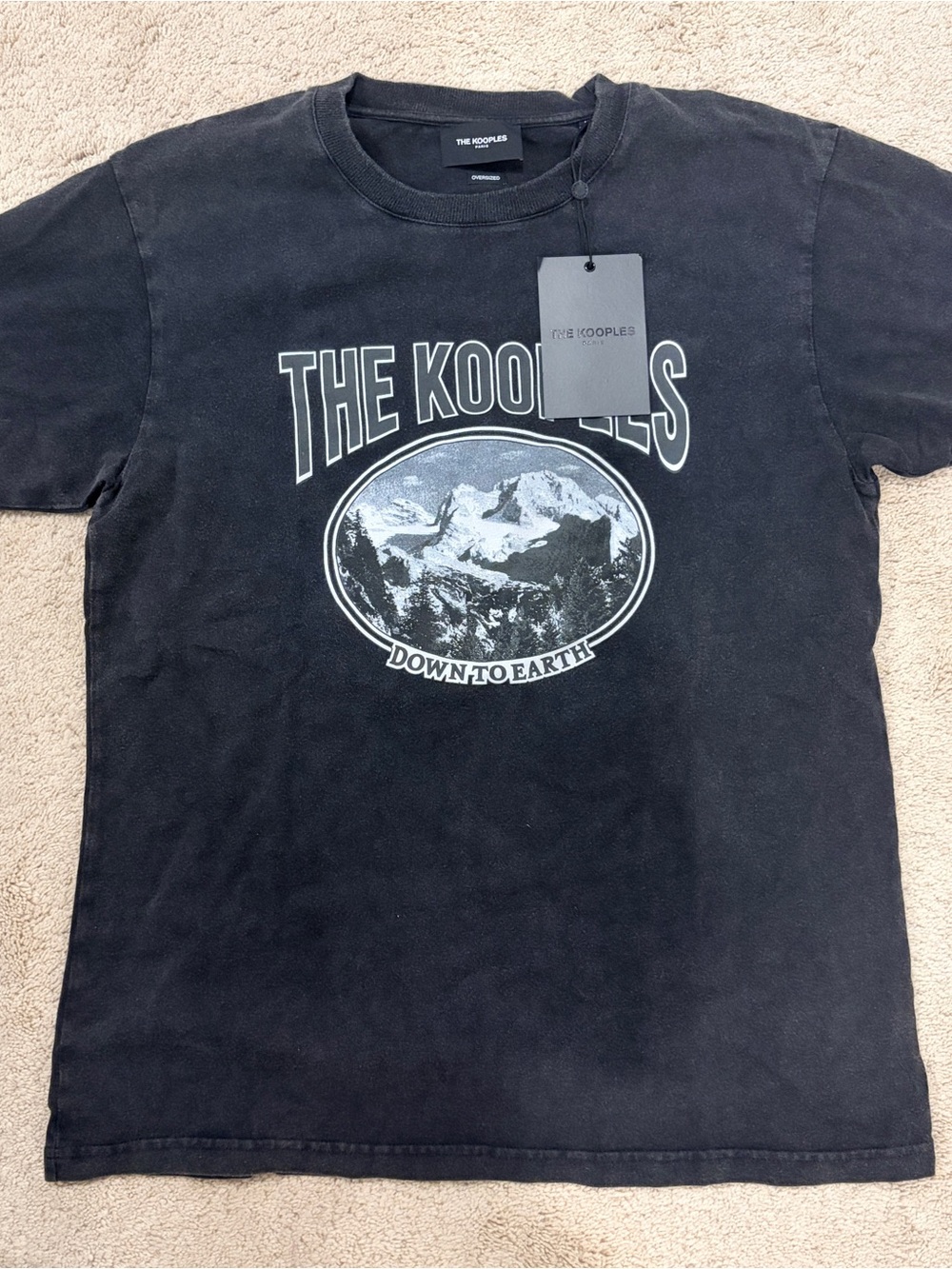 The Kooples - Black Graphic Tee - 'Down to Earth'